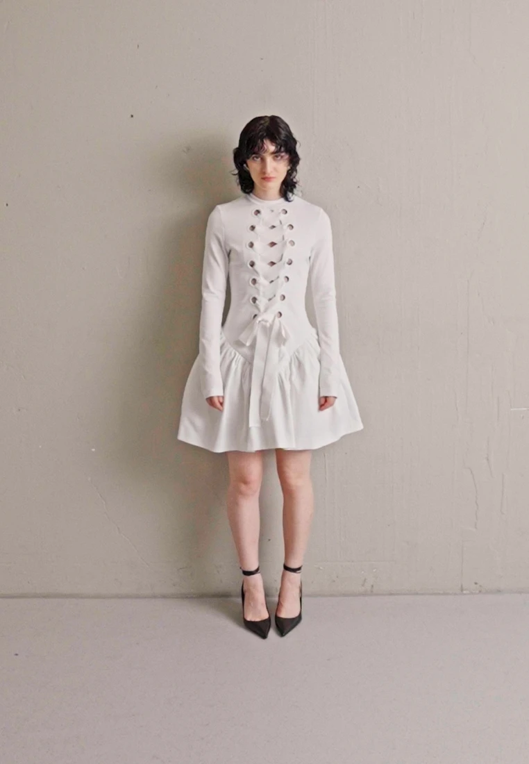 Christopher Kane BOUND CUPCAKE DRESS WITH EYELETS - Cocktailkleid/festliches Kleid - White 2 Christopher Kane BOUND CUPCAKE DRESS WITH EYELETS - Cocktailkleid/festliches Kleid - White – Bild 2