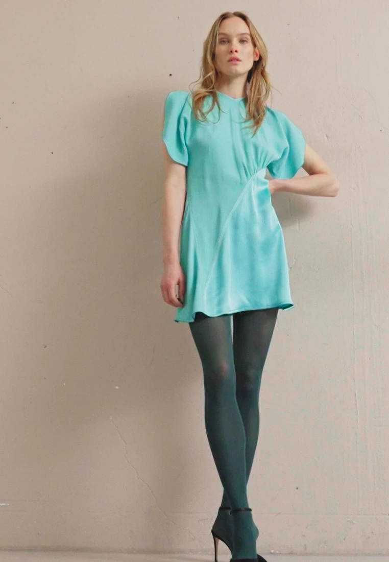 Victoria Beckham CAP SLEEVE MINI DRESS - Cocktailkleid/festliches Kleid - Turquoise 2 Victoria Beckham CAP SLEEVE MINI DRESS - Cocktailkleid/festliches Kleid - Turquoise – Bild 2