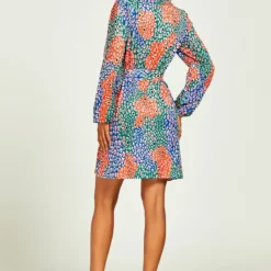 PRINT LONG SLEEVE WRAP MINI - Cocktailkleid/festliches Kleid - Blue -Günstiges Fem Glanz Geschäft 01891c6c3a7c417b8dfa70b3b68fea48