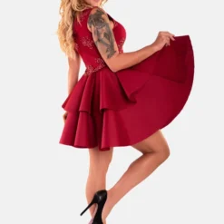 KARIEELA - Cocktailkleid/festliches Kleid - Claret -Günstiges Fem Glanz Geschäft 05a109c841d542a8993472a2323900c7