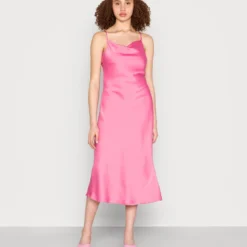 YASDOTTEA STRAP MIDI DRESS SHOW - Cocktailkleid/festliches Kleid - Ibis Rose