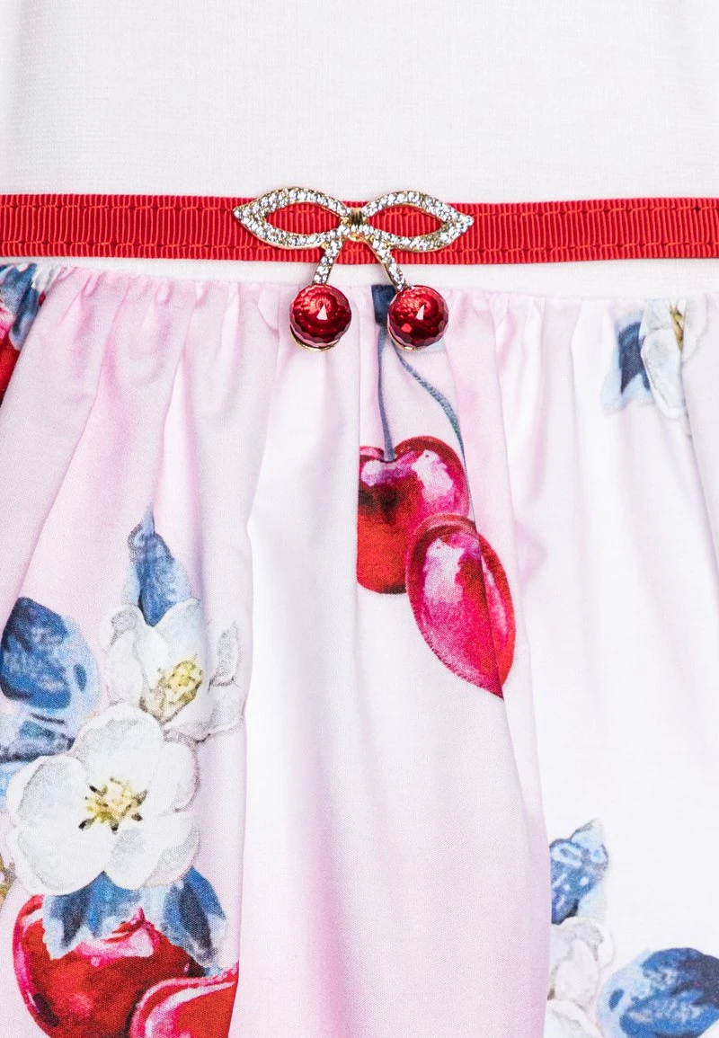 Monnalisa ABITO ST.CILIEGIE RUFFLE - Cocktailkleid/festliches Kleid - Bianco/nuvola Rosa 3 Monnalisa ABITO ST.CILIEGIE RUFFLE - Cocktailkleid/festliches Kleid - Bianco/nuvola Rosa – Bild 3