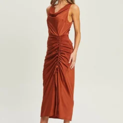 ELIJAH - Cocktailkleid/festliches Kleid - Copper -Günstiges Fem Glanz Geschäft 090c70b5db864169832c5fbb4d7b6f42