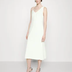 DKNY MIDI DRESS - Cocktailkleid/festliches Kleid - Ivory