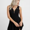 ELOISE V NECK SKATER DRESS - Cocktailkleid/festliches Kleid - Black
