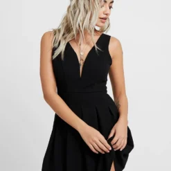 ELOISE V NECK SKATER DRESS - Cocktailkleid/festliches Kleid - Black