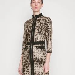 Elisabetta Franchi WOMEN'S DRESS - Cocktailkleid/festliches Kleid - Tortora/nero