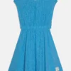 Calvin Klein Jeans CRINKLE FIT FLARE DRESS - Cocktailkleid/festliches Kleid - Blue Crush