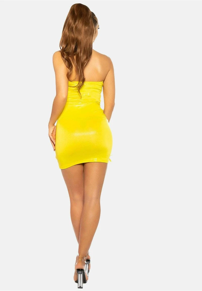 MIT SCHNÜRUNG - Cocktailkleid/festliches Kleid - Gelb 2 MIT SCHNÜRUNG - Cocktailkleid/festliches Kleid - Gelb – Bild 2