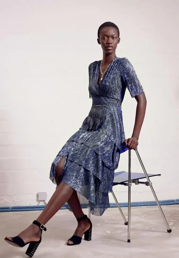 Maje RUFFINI - Cocktailkleid/festliches Kleid - Marine 2 Maje RUFFINI - Cocktailkleid/festliches Kleid - Marine – Bild 2