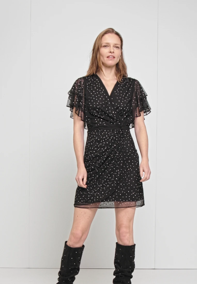 Guess FLOR DRESS - Cocktailkleid/festliches Kleid - Black 2 Guess FLOR DRESS - Cocktailkleid/festliches Kleid - Black – Bild 2