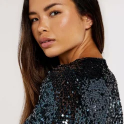 Apricot SEQUIN WAIST - Cocktailkleid/festliches Kleid - Dark Grey-charcoal -Günstiges Fem Glanz Geschäft 16c18a4dd077484490ca36c27a869dd3