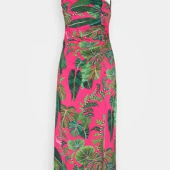 Farm Rio LEAVES PINK MIDI DRESS - Cocktailkleid/festliches Kleid - Pink -Günstiges Fem Glanz Geschäft 178503a590414376be8ead1ea8e5354f