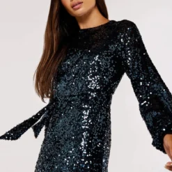 Apricot SEQUIN WAIST - Cocktailkleid/festliches Kleid - Dark Grey-charcoal -Günstiges Fem Glanz Geschäft 1a7b54c6d27e4fed9303d6ad186e58fa