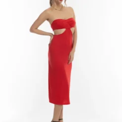 Faina MIT CUT-OUTS - Cocktailkleid/festliches Kleid - Rot