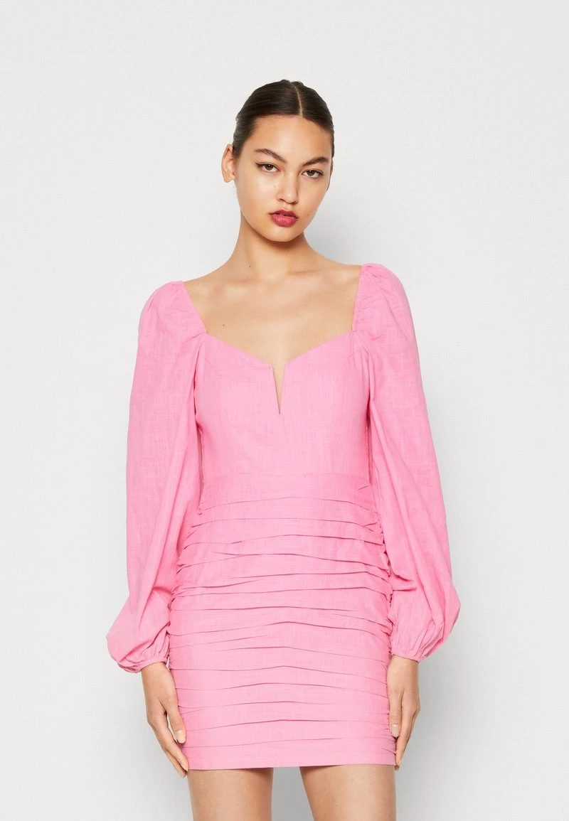 In The Style GEORGIA LOUISE BALLOON SLEEVE SWEETHEART NECK MINI - Cocktailkleid/festliches Kleid - Pink 1 In The Style GEORGIA LOUISE BALLOON SLEEVE SWEETHEART NECK MINI - Cocktailkleid/festliches Kleid - Pink