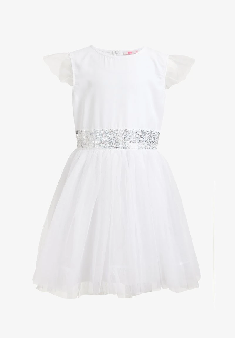 WE FASHION MET PAILLETTEN - Cocktailkleid/festliches Kleid - White 1 WE FASHION MET PAILLETTEN - Cocktailkleid/festliches Kleid - White