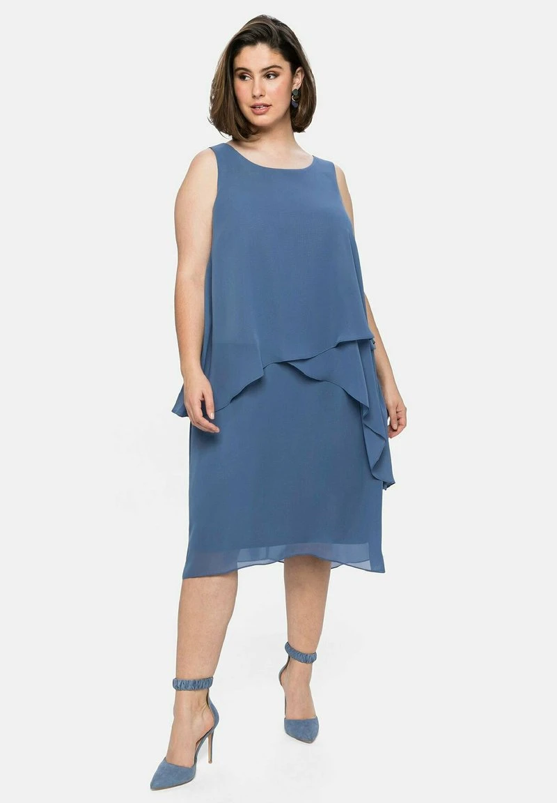 Sheego Cocktailkleid/festliches Kleid - Rauchblau 2 Sheego Cocktailkleid/festliches Kleid - Rauchblau – Bild 2