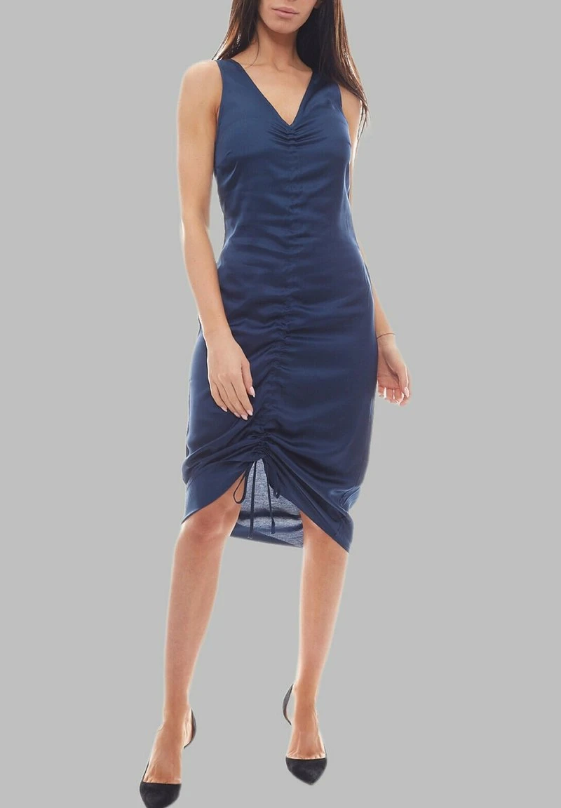 NA-KD X HANNA LICIOUS V NECK - Cocktailkleid/festliches Kleid - Blau 1 NA-KD X HANNA LICIOUS V NECK - Cocktailkleid/festliches Kleid - Blau