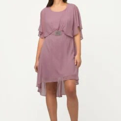 Ulla Popken DÉCOLLETÉ EN V MANCHES COURTES - Cocktailkleid/festliches Kleid - Rose Antique