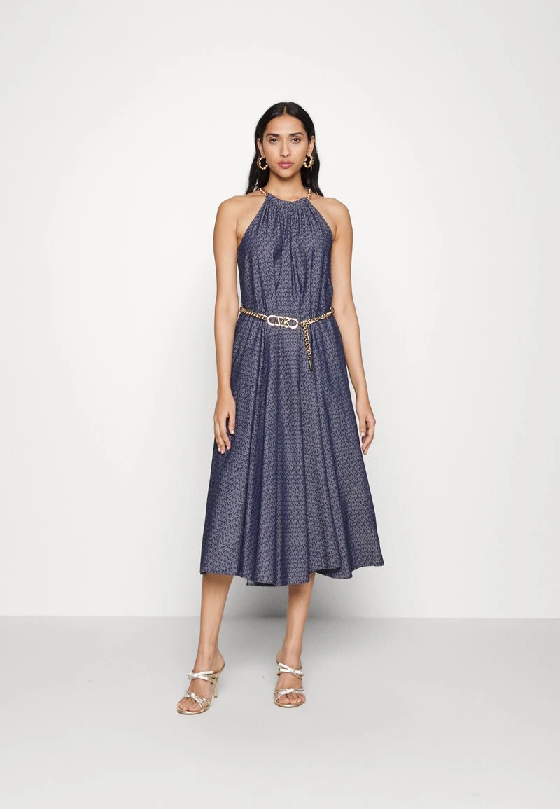 MICHAEL Michael Kors CHAIN BELT HALTER - Cocktailkleid/festliches Kleid - Indigo Rinse 1 MICHAEL Michael Kors CHAIN BELT HALTER - Cocktailkleid/festliches Kleid - Indigo Rinse