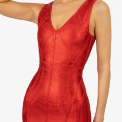 Cocktailkleid/festliches Kleid - Rot -Günstiges Fem Glanz Geschäft 1fe70c6794d4439aaaf7429608283568