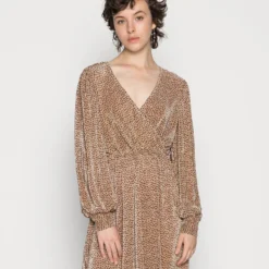 ONLY ONLVIA SHORT DRESS - Cocktailkleid/festliches Kleid - Beige/black