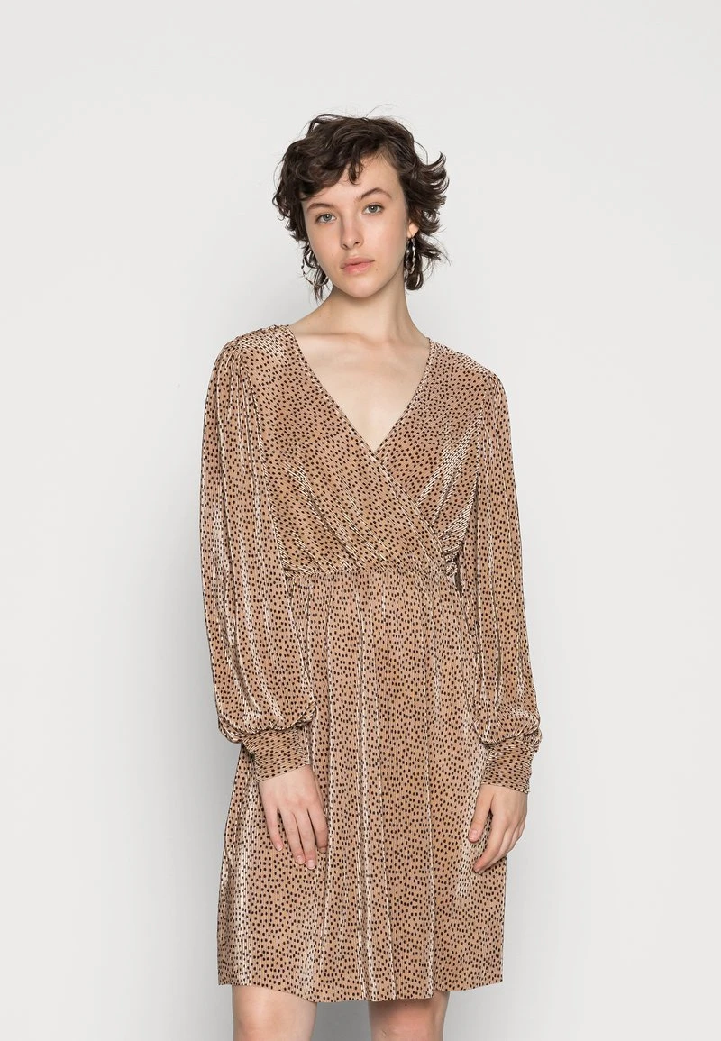 ONLY ONLVIA SHORT DRESS - Cocktailkleid/festliches Kleid - Beige/black 1 ONLY ONLVIA SHORT DRESS - Cocktailkleid/festliches Kleid - Beige/black