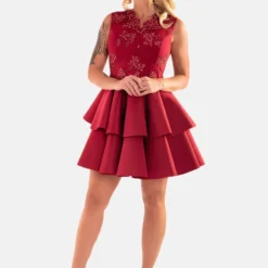 KARIEELA - Cocktailkleid/festliches Kleid - Claret -Günstiges Fem Glanz Geschäft 21bf74393c254a58af933246f25bd116 1
