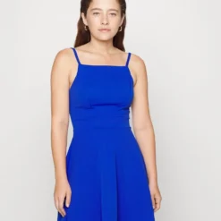 TAN STRAP SKATER - Cocktailkleid/festliches Kleid - Electric Blue