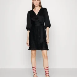 DKNY BALLOON PLEATED SKIRT DRESS - Cocktailkleid/festliches Kleid - Black