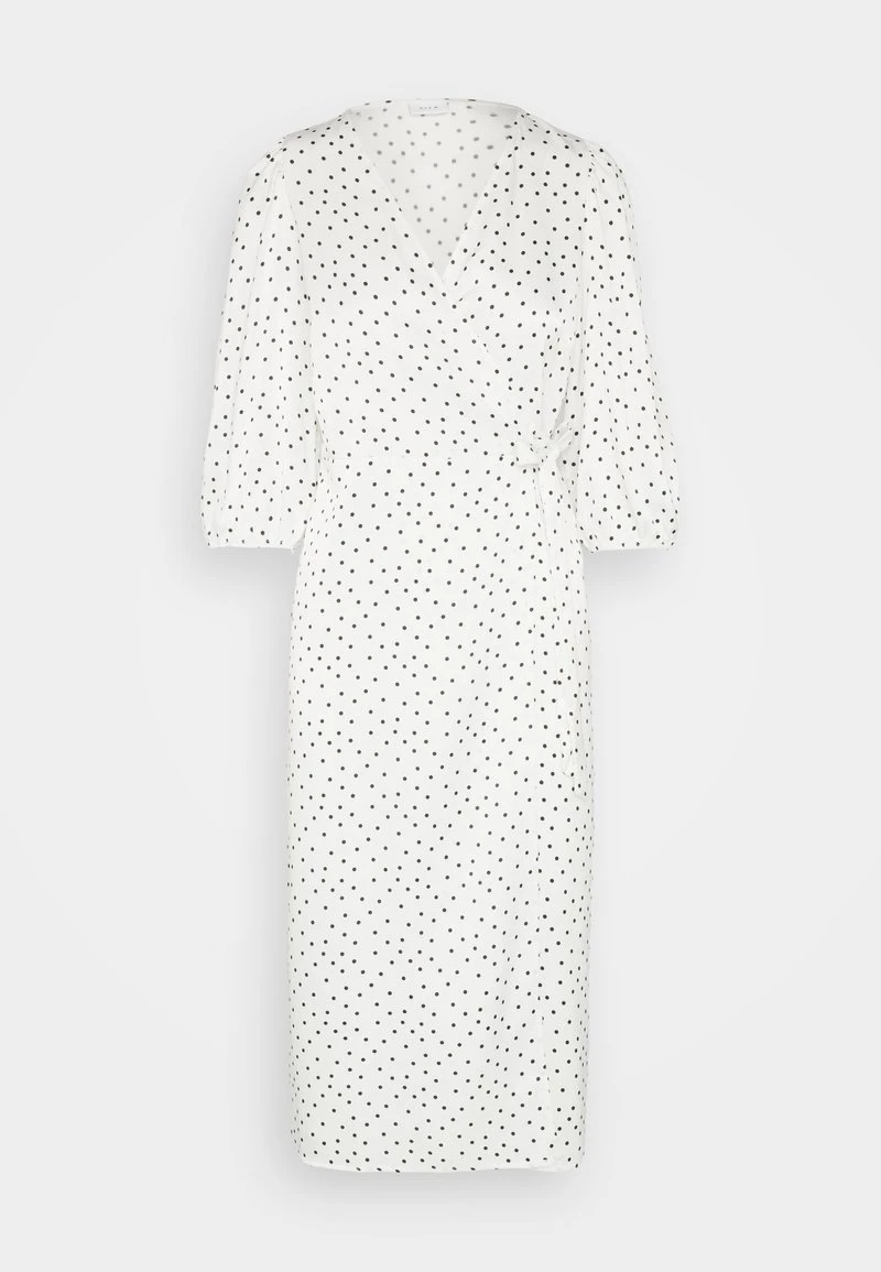 Vila VITONE WRAP MIDI DRESS - Cocktailkleid/festliches Kleid - Snow White/black 5 Vila VITONE WRAP MIDI DRESS - Cocktailkleid/festliches Kleid - Snow White/black – Bild 5