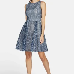 KLEO MIT SCHLAUFE AM RÜCKEN - Cocktailkleid/festliches Kleid - Blau