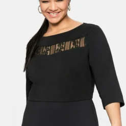 Sheego Cocktailkleid/festliches Kleid - Schwarz -Günstiges Fem Glanz Geschäft 2fe44d142781409caec604432b7cc3c2