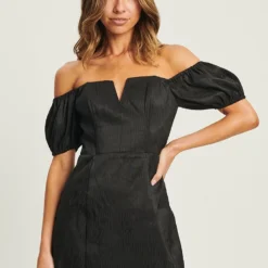 KATY - Cocktailkleid/festliches Kleid - Black Jacquard