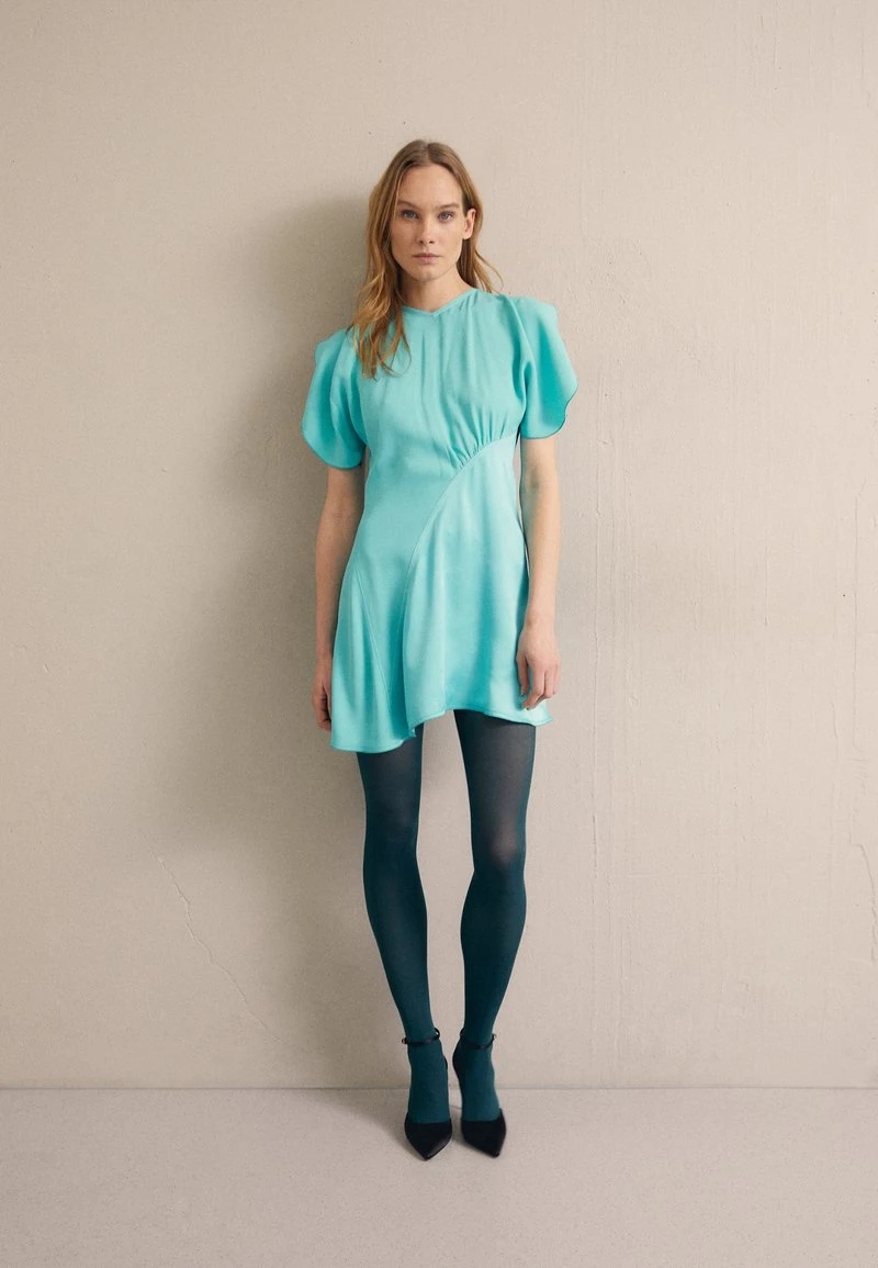 Victoria Beckham CAP SLEEVE MINI DRESS - Cocktailkleid/festliches Kleid - Turquoise 3 Victoria Beckham CAP SLEEVE MINI DRESS - Cocktailkleid/festliches Kleid - Turquoise – Bild 3