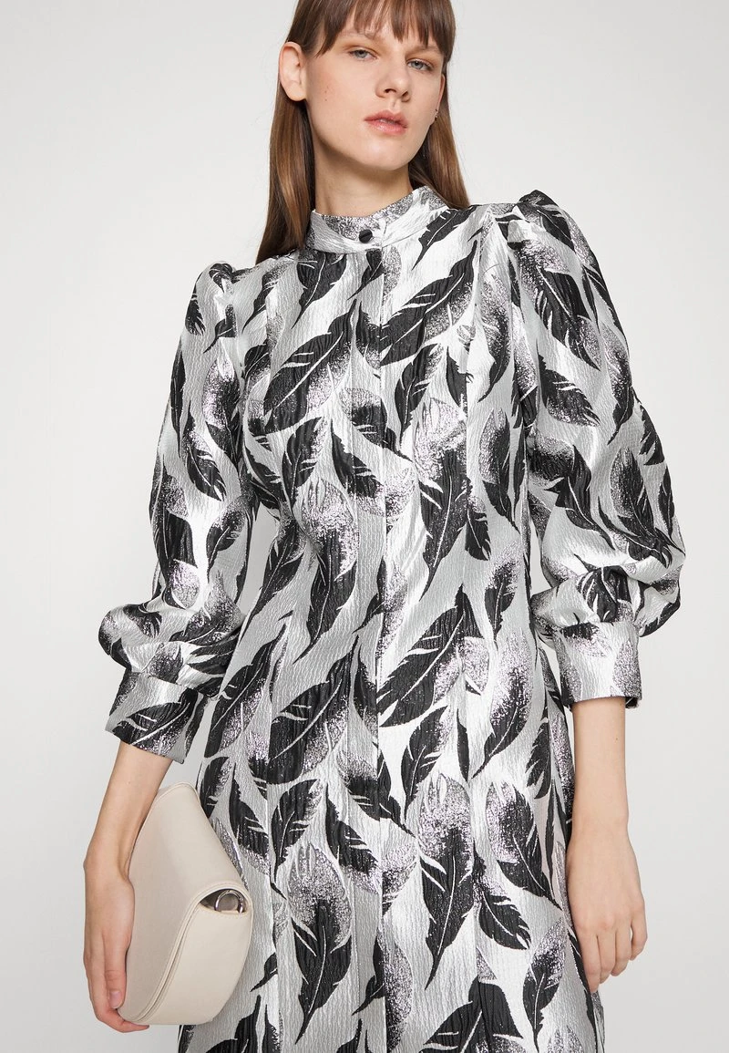 Bruuns Bazaar LEAF BROOKLYN DRESS - Cocktailkleid/festliches Kleid - Black/silver 4 Bruuns Bazaar LEAF BROOKLYN DRESS - Cocktailkleid/festliches Kleid - Black/silver – Bild 4