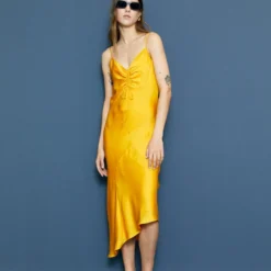 AllSaints ALEXIA DRESS - Cocktailkleid/festliches Kleid - Citrus Orange