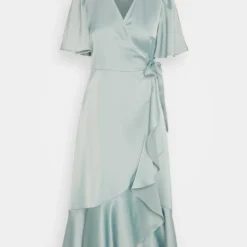 YASTHEA MIDI WRAP DRESS - Cocktailkleid/festliches Kleid - Green Milieu -Günstiges Fem Glanz Geschäft 3c650ca3bfa44830b3d68f42ebc7ae3d