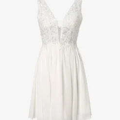 Cocktailkleid/festliches Kleid - Ecru -Günstiges Fem Glanz Geschäft 3f3aec2b1c454a82be545ae568459408