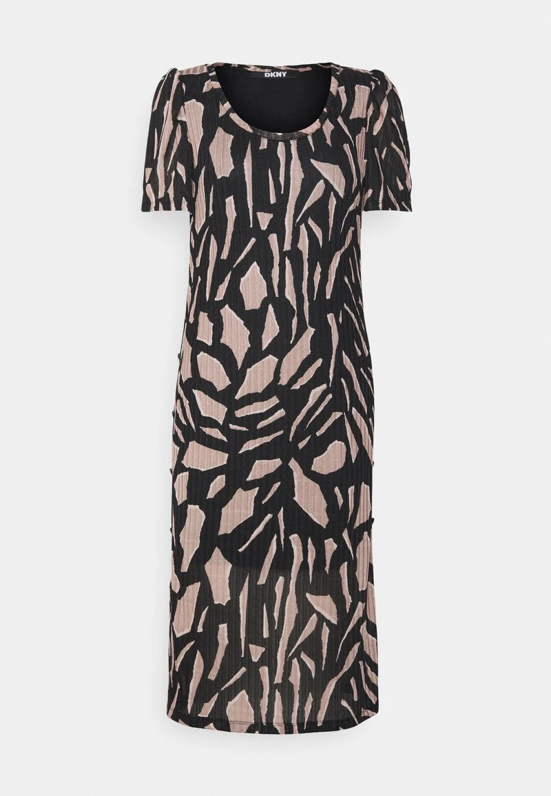 DKNY PRNTD HACCI MIDI DRESS - Cocktailkleid/festliches Kleid - Black/cafe 6 DKNY PRNTD HACCI MIDI DRESS - Cocktailkleid/festliches Kleid - Black/cafe – Bild 6