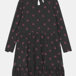 Pieces Kids LPEMMA O-NECK DRESS - Cocktailkleid/festliches Kleid - Black