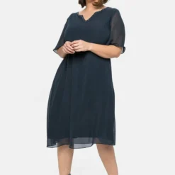 Sheego Cocktailkleid/festliches Kleid - Nachtblau