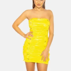 MIT SCHNÜRUNG - Cocktailkleid/festliches Kleid - Gelb 10 MIT SCHNÜRUNG - Cocktailkleid/festliches Kleid - Gelb -Günstiges Fem Glanz Geschäft 43edf572c24c4250aeaa4bc56a525531 1