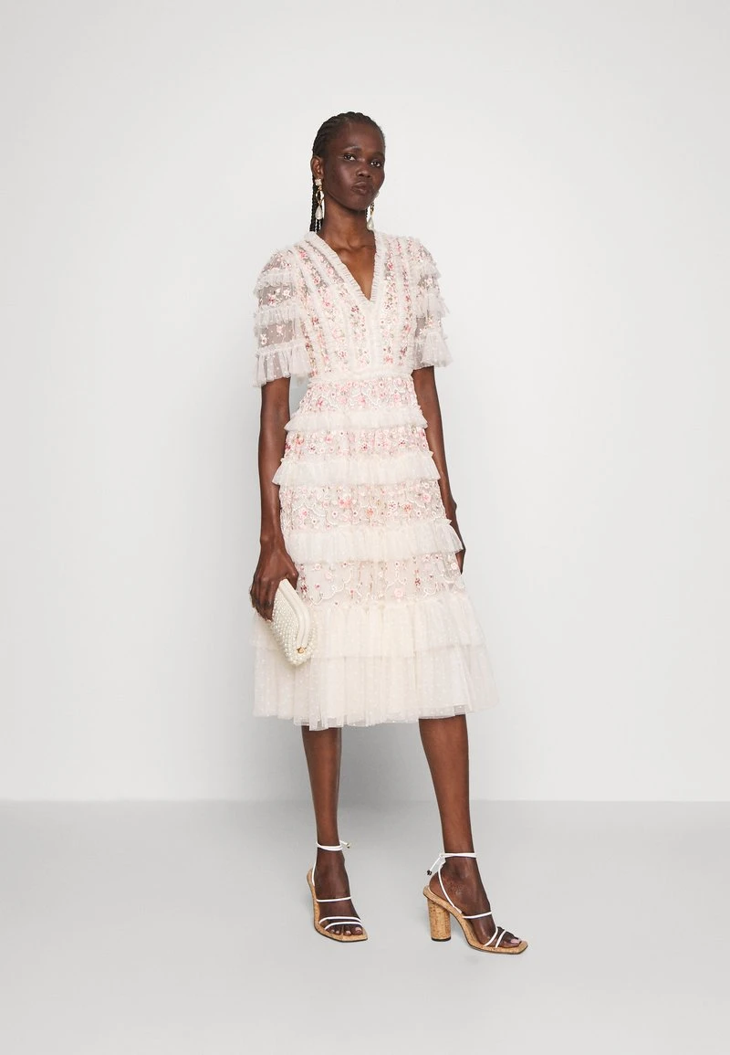 Needle & Thread CALATHEA RUFFLE MIDAXI DRESS - Cocktailkleid/festliches Kleid - Champagne/multi 2 Needle & Thread CALATHEA RUFFLE MIDAXI DRESS - Cocktailkleid/festliches Kleid - Champagne/multi – Bild 2