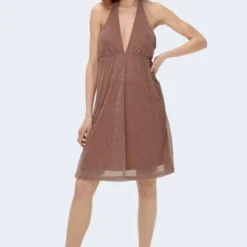 ONLY Cocktailkleid/festliches Kleid - Brown -Günstiges Fem Glanz Geschäft 49f53deb4fef4dd9a0aca3189293a60b 1