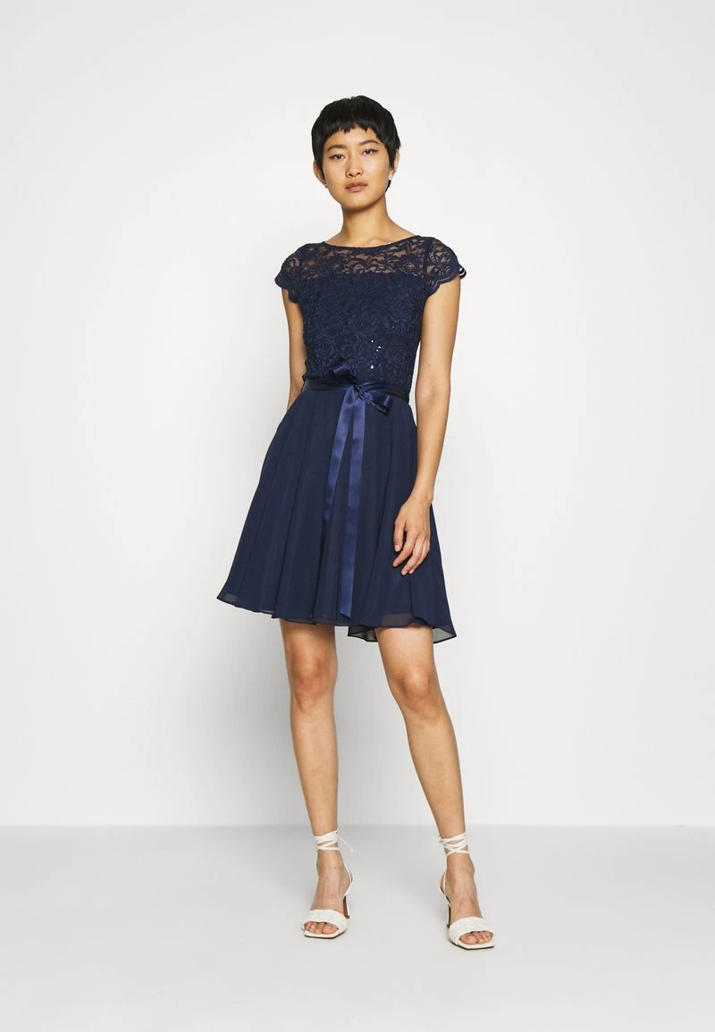 SWING DRESS - Cocktailkleid/festliches Kleid - Marine 1 SWING DRESS - Cocktailkleid/festliches Kleid - Marine