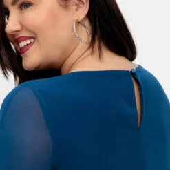 Sheego ABEND - Cocktailkleid/festliches Kleid - Blau -Günstiges Fem Glanz Geschäft 4daa2578169e4c3bba90435b3ed0f3b4