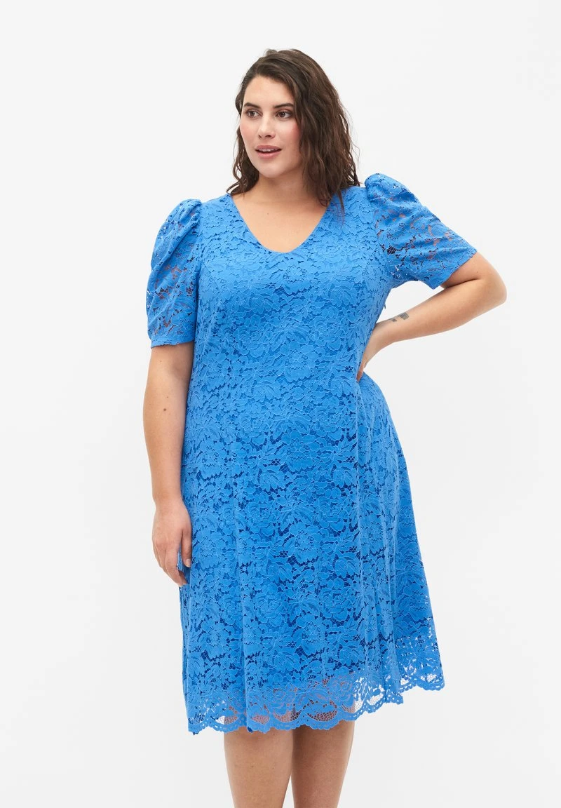 Zizzi MIT PUFFÄRMELN UND V-AUSSCHNITT - Cocktailkleid/festliches Kleid - Regatta 1 Zizzi MIT PUFFÄRMELN UND V-AUSSCHNITT - Cocktailkleid/festliches Kleid - Regatta