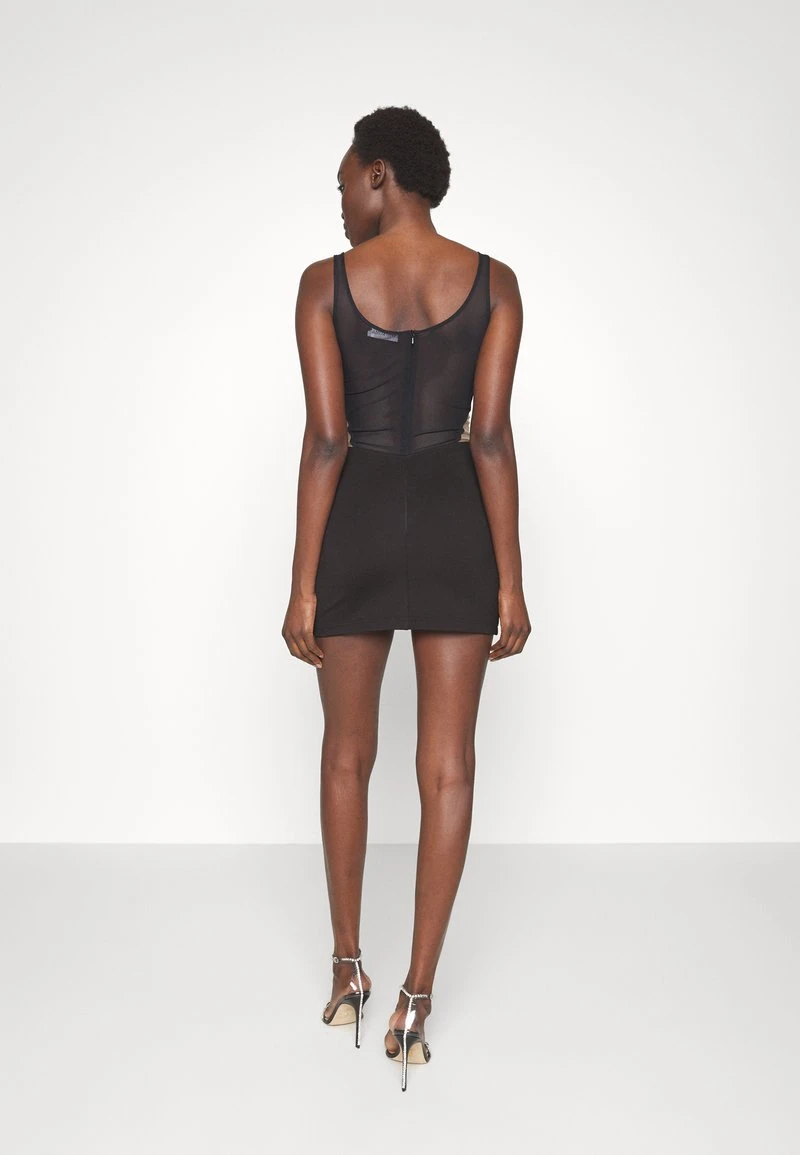 BONING OVERLAYER DETAIL MINI DRESS - Cocktailkleid/festliches Kleid - Black 4 BONING OVERLAYER DETAIL MINI DRESS - Cocktailkleid/festliches Kleid - Black – Bild 4